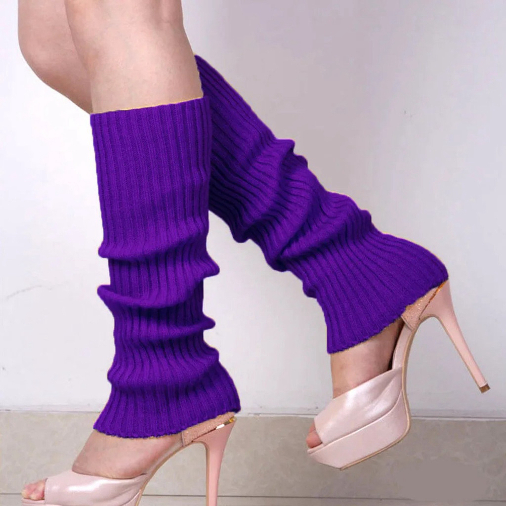 Leg Warmers In Dark Purple